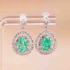 2.70ct Emerald and Diamond Earrings - 5
