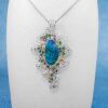 Boulder Opal, Gemstone & Diamond Pendant - 7
