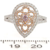 Pink & White Diamond Dress Ring - 2