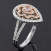 Pink & White Diamond Dress Ring - 5