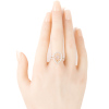 Pink & White Diamond Dress Ring - 6