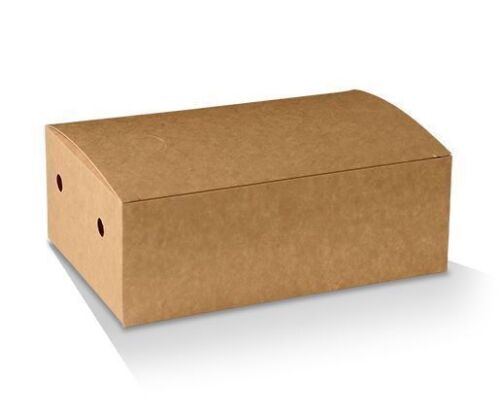 MEDIUM KRAFT BOARD PAPER SNACK LUNCH BOXES - PRINTED