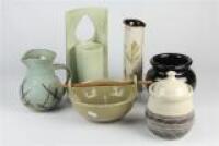 Brass Dragon Sconce With Other Wares incl Australian Pottery Marked Lorraine