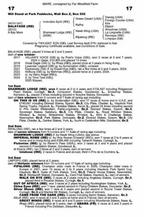 Balayage (IRE) 2012 B.M. BY Invincible Spirit (IRE) EX Shamwari Lodge (IRE) COVERED BY Twilight Son (GB)