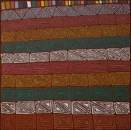 DENISE NAPANGARDI "Untitled" Acrylic on Belgian linen. Painted in 2007. Comes with Certificate of Authenticity. Artwork is stretched and ready to hang. 92cm x 93cm