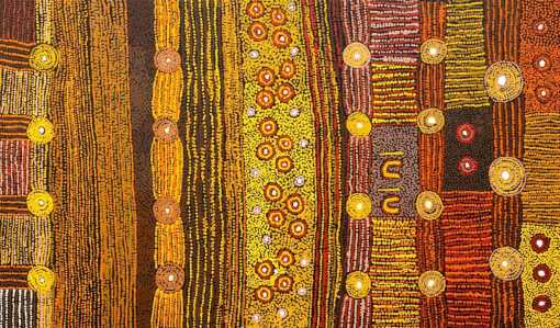 CASSY ANNE WOODS "My Grandmother's Country" Acrylic on canvas. Painted in 2021. Comes with Certificate of Authenticity. Artwork is stretched and ready to hang. 89cm x 151cm