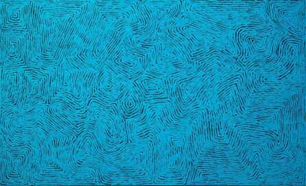GEORGE HAIRBRUSH TJUNGURRAYI"Tingari"Acrylic on linen.Artwork is stretched and ready to hang.110cm x 180cm