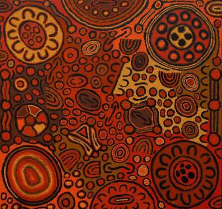 LYDIA YOUNG NAKAMARRA ???????"Women's Ceremony" Acrylic on canvas. Painted in 2022. Comes with Certificate of Authenticity. Artwork is stretched and ready to hang. 79cm x 83cm