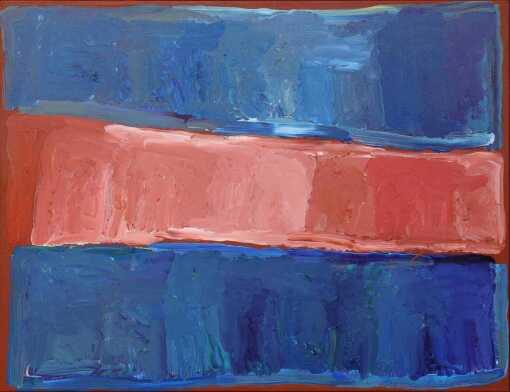 KUDDITJI KNGWARREYE (c.1920-2017) "My Country" Acrylic on Belgian linen. Painted in 2007. Comes with Certificate of Authenticity. Artwork is stretched and ready to hang. 93cm x 121cm