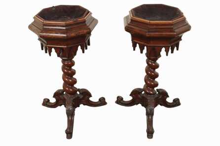 PAIR OF CHURCH COLLECTION STANDS