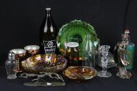 Carnival Glass Grape Bowl with Other Glass incl. 2.25L Draught Bottle