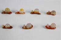 Carved Agate Snails
