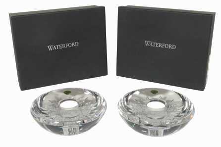WATERFORD CRYSTAL CANDLESTICKS (2)