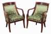 PAIR OF MAHOGANY ARMCHAIRS