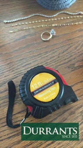 12 ft Measuring Tape, Retractable with Lock Mechanism, Belt Clip, Hand Strap