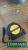 12 ft Measuring Tape, Retractable with Lock Mechanism, Belt Clip, Hand Strap