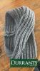 Gray Knit Headband with Ribbed Twist Design, Acrylic/Wool Blend - 4