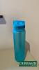 Blue Plastic Water Bottle, 32 oz Capacity, Flip-Top Lid with Strap