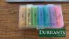 Weekly Pill Organizer, Multicolored, 7 Removable Compartments, Monday to Sunday Labels