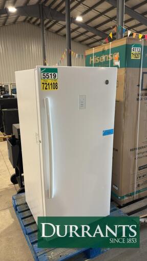 White Upright Freezer, Approx. 17-21 cu ft, Frost-Free, Digital Controls, Locking Door