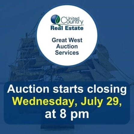 Auction begins to close Wednesday, July 29, 2026,