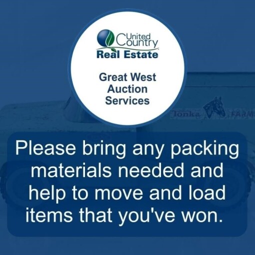PLEASE BRING HELP & PACKING SUPPLIES!