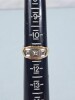 14Kt Gold Triple Diamond Ring - Sz 11 - 4