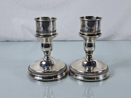 International Sterling Silver Candle Holders