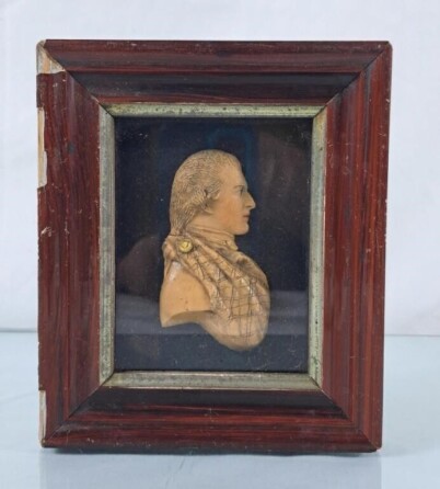 Framed Vintage Wax Relief Portrait