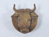 Solid Brass Bull Head Trinket Dish/Ashtray - Made