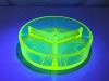 Stunning Vaseline Glass Divided Dish - 4