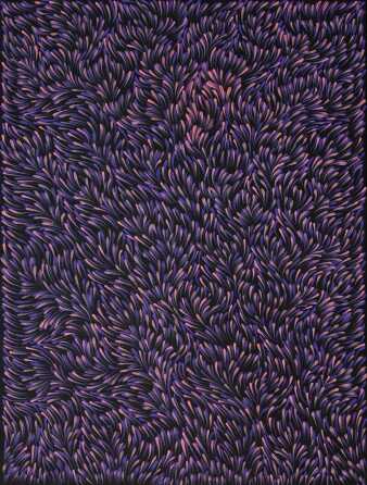 GLORIA PETYARRE (c1942 - 2021) "Bush Medicine Leaves" Acrylic on canvas. Painted in 2005. Comes with Certificate of Authenticity. Artwork is signed, stretched and ready to hang. 92cm x 122cm