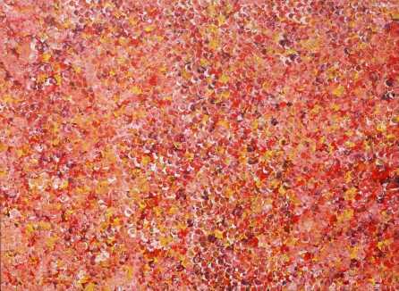 BELINDA GOLDER KNGWARREYE "Bush Plum" Acrylic on canvas. Painted in 2022. Comes with Certificate of Authenticity. Artwork is stretched and ready to hang. 95cm x 130cm