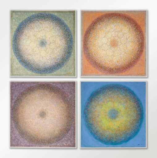 MALKHAZ DEKANOIDZE (B. 1956) ACRYLIC SUITE OF FOUR