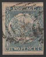 1850 Sydney View 2d grey-blue Plate II, early impression