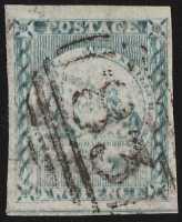 1850 Sydney View 2d dull blue, Plate 1, later impressions