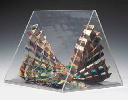 ALAN SHIELDS (1944-2005) PAPER SCULPTURE IN LUCITE