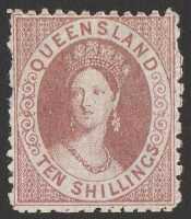 1880 QV Chalon 10/- reddish-brown