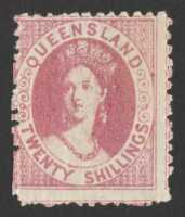 1880 QV Large Chalon 20/- rose, lithographed