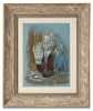 KARL PRIEBE (1914-1976) MAGIC REALIST GOUACHE ON PAPER - 2