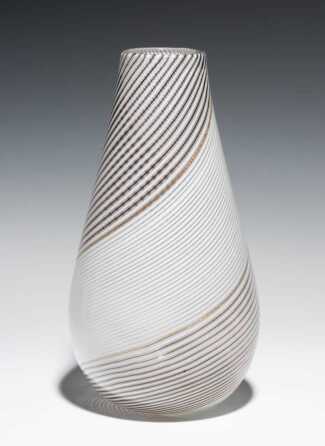 A DINO MARTENS MURANO 11.5 INCH FILIGRANA VASE FOR TOSO