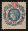 1867-81 QV Laureate 5/- blue & carmine, type I, wmk V crown upright, perf 13