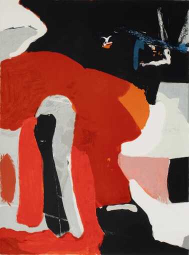 JAMES BROOKS (1906-1992) PENCIL SIGNED COLOR LITHO