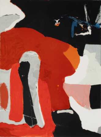 JAMES BROOKS (1906-1992) PENCIL SIGNED COLOR LITHO