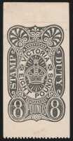 1884-96 Stamp Duty &pound;8 black Postal Fiscal DIE PROOF