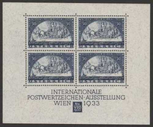 1933 WIPA Exhib M/Sheet original size 127x104mm