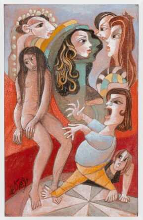JULIO DE DIEGO (1900-1979) MIXED MEDIA ON PAPER