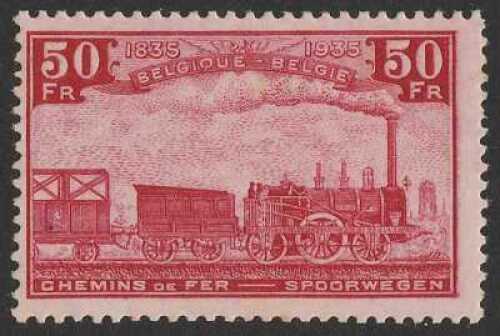 1935 Railway Parcel 50Fr bright carmine. VF fresh MUH.