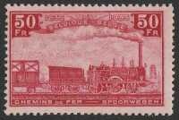 1935 Railway Parcel 50Fr bright carmine. VF fresh MUH.