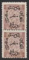 1866 First Issue 10pa brown vert pr Plate Proof with backgrounds upright & inverted (ie tete-beche arrangement)